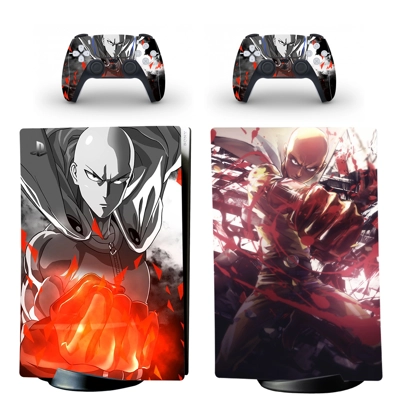 One Punch Man decal skin for PS5 Digital Console and two C.. One Punch Man decal skin for PS5 Digital Console and two C..