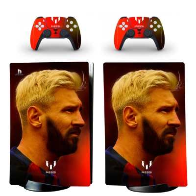 Messi decal skin for PS5 Digital Console and two Controllers Messi decal skin for PS5 Digital Console and two Controllers