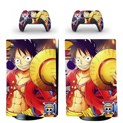 One Piece decal skin for PS5 Digital Console and two Contr.. One Piece decal skin for PS5 Digital Console and two Contr..