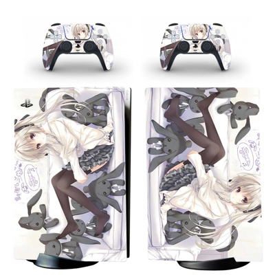 Animge Girl decal skin for PS5 Digital Console and two Con.. Animge Girl decal skin for PS5 Digital Console and two Con..
