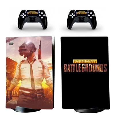 PUBG Battle Royale decal skin for PS5 Digital Console and two Controllers