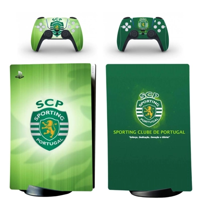 Sporting Lisbon decal skin for PS5 Digital Console and two Controllers