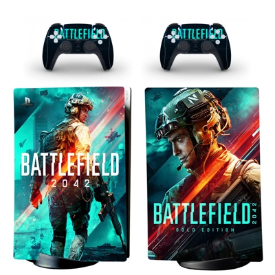 Battlefield 2042 decal skin for PS5 Digital Console and two Controllers
