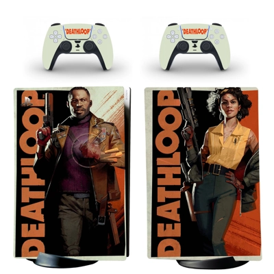 Deathloop decal skin for PS5 Digital Console and two Contr.. Deathloop decal skin for PS5 Digital Console and two Contr..