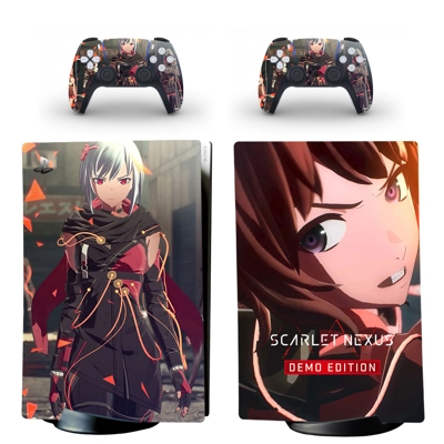SCARLET NEXUS decal skin for PS5 Digital Console and two C.. SCARLET NEXUS decal skin for PS5 Digital Console and two C..