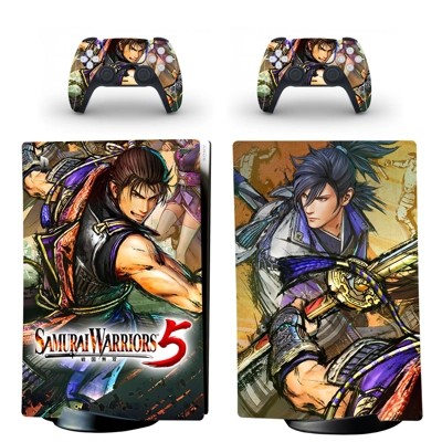 Warring States Warriors 5 decal skin for PS5 Digital Console and two Controllers