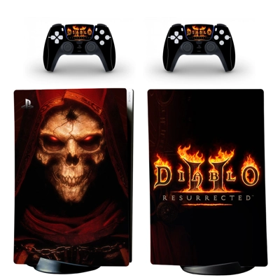 Diablo 2 Remastered decal skin for PS5 Digital Console and two Controllers