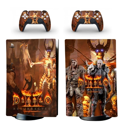 Diablo 2 Remastered decal skin for PS5 Digital Console and two Controllers