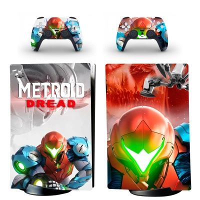 Metroid Dread decal skin for PS5 Digital Console and two C.. Metroid Dread decal skin for PS5 Digital Console and two C..