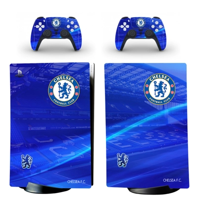 Chelsea FC decal skin for PS5 Digital Console and two Cont.. Chelsea FC decal skin for PS5 Digital Console and two Cont..