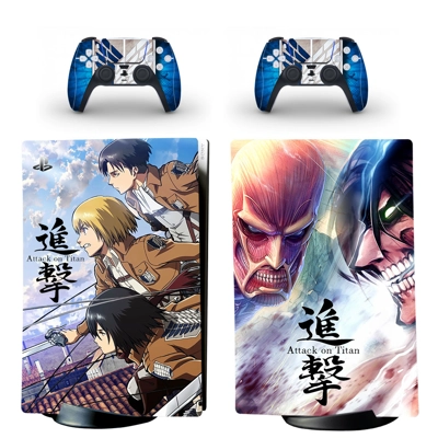 Attack on titan decal skin for PS5 Digital Console and two..