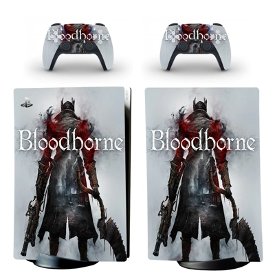 Bloodborne decal skin for PS5 Digital Console and two Controllers