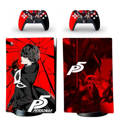 Persona 5 decal skin for PS5 Digital Console and two Contr.. Persona 5 decal skin for PS5 Digital Console and two Contr..