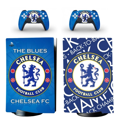 Chelsea FC decal skin for PS5 Digital Console and two Cont.. Chelsea FC decal skin for PS5 Digital Console and two Cont..