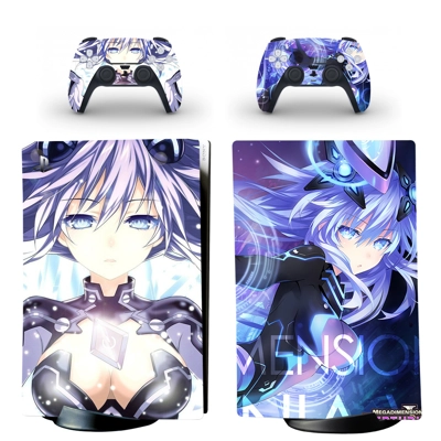 Anime Neptunia decal skin for PS5 Digital Console and two .. Anime Neptunia decal skin for PS5 Digital Console and two ..