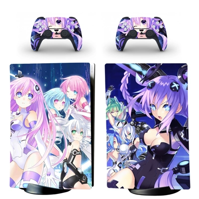 Anime Neptunia decal skin for PS5 Digital Console and two .. Anime Neptunia decal skin for PS5 Digital Console and two ..