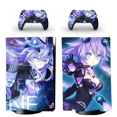 Anime Neptunia decal skin for PS5 Digital Console and two .. Anime Neptunia decal skin for PS5 Digital Console and two ..