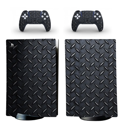 Metal Texture decal skin for PS5 Digital Console and two C.. Metal Texture decal skin for PS5 Digital Console and two C..