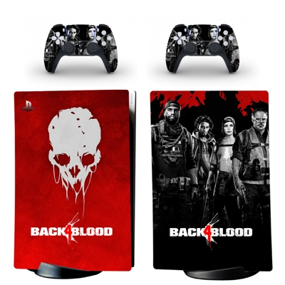 Back 4 Blood decal skin for PS5 Digital Console and two Co.. Back 4 Blood decal skin for PS5 Digital Console and two Co..