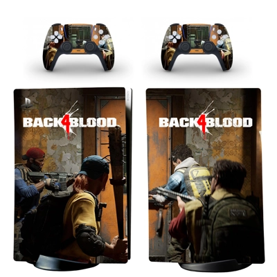 Back 4 Blood decal skin for PS5 Digital Console and two Co.. Back 4 Blood decal skin for PS5 Digital Console and two Co..