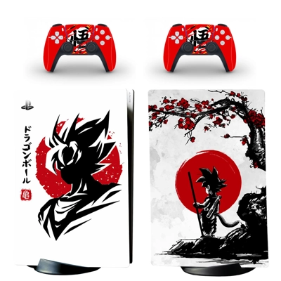 Dragon Ball decal skin for PS5 Digital Console and two Controllers