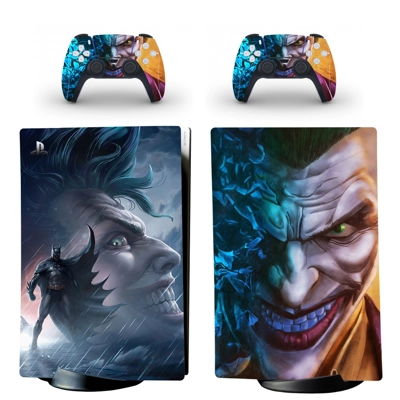 Batman Joker decal skin for PS5 Digital Console and two Co.. Batman Joker decal skin for PS5 Digital Console and two Co..