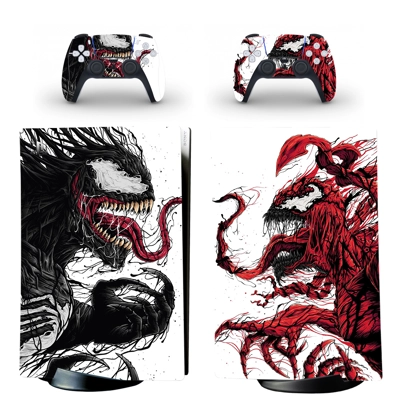 Venom decal skin for PS5 Digital Console and two Controllers Venom decal skin for PS5 Digital Console and two Controllers