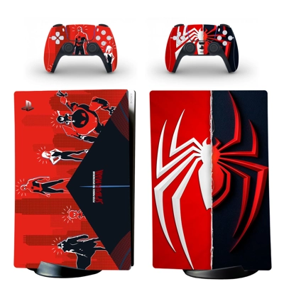 Spiderman decal skin for PS5 Digital Console and two Contr.. Spiderman decal skin for PS5 Digital Console and two Contr..