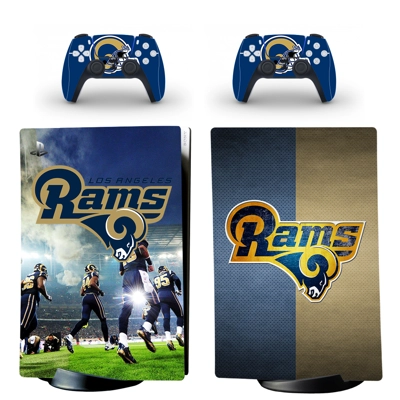 Los Angeles Rams decal skin for PS5 Digital Console and two Controllers