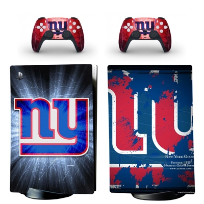New York Giants decal skin for PS5 Digital Console and two Controllers