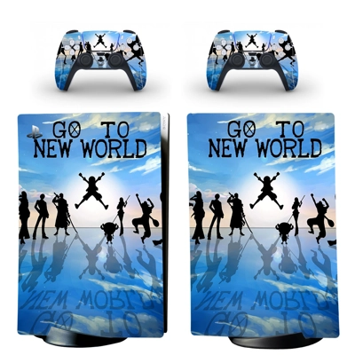 One Piece decal skin for PS5 Digital Console and two Contr.. One Piece decal skin for PS5 Digital Console and two Contr..