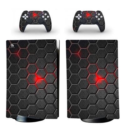 Metal Texture decal skin for PS5 Digital Console and two C.. Metal Texture decal skin for PS5 Digital Console and two C..