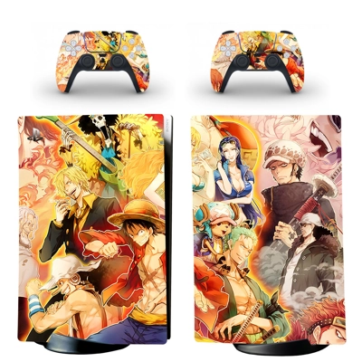 One Piece decal skin for PS5 Digital Console and two Contr.. One Piece decal skin for PS5 Digital Console and two Contr..