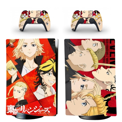 Tokyo Avengers decal skin for PS5 Digital Console and two .. Tokyo Avengers decal skin for PS5 Digital Console and two ..
