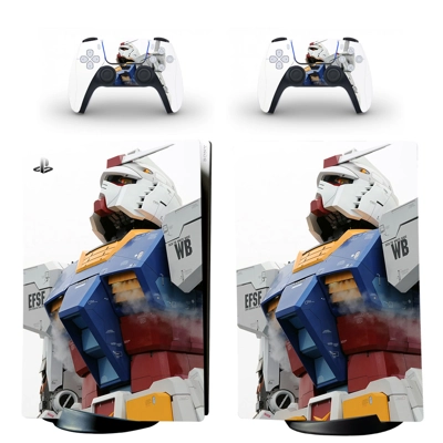 Gundam decal skin for PS5 Digital Console and two Controll.. Gundam decal skin for PS5 Digital Console and two Controll..