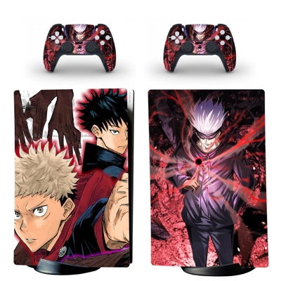 Jujutsu Kaisen decal skin for PS5 Digital Console and two .. Jujutsu Kaisen decal skin for PS5 Digital Console and two ..
