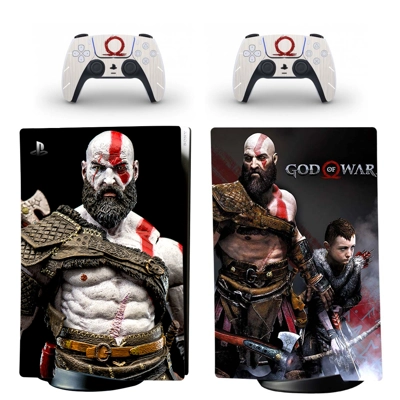 God of War decal skin for PS5 Digital Console and two Cont.. God of War decal skin for PS5 Digital Console and two Cont..
