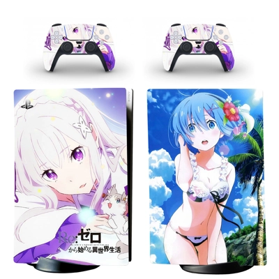 Date A Live decal skin for PS5 Digital Console and two Con.. Date A Live decal skin for PS5 Digital Console and two Con..