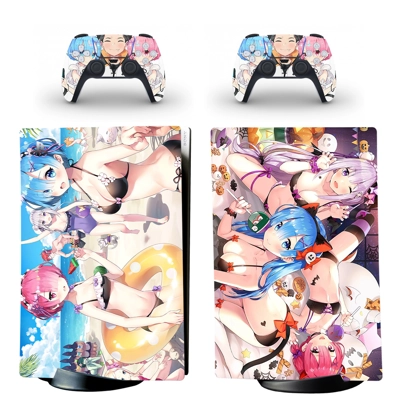 Date A Live decal skin for PS5 Digital Console and two Controllers