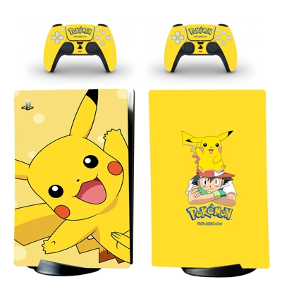 Pokemon Pikachu decal skin for PS5 Digital Console and two.. Pokemon Pikachu decal skin for PS5 Digital Console and two..