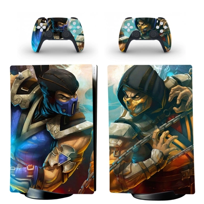 Mortal Kombat decal skin for PS5 Digital Console and two C.. Mortal Kombat decal skin for PS5 Digital Console and two C..