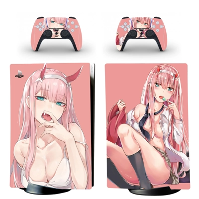 Anime decal skin for PS5 Digital Console and two Controllers Anime decal skin for PS5 Digital Console and two Controllers