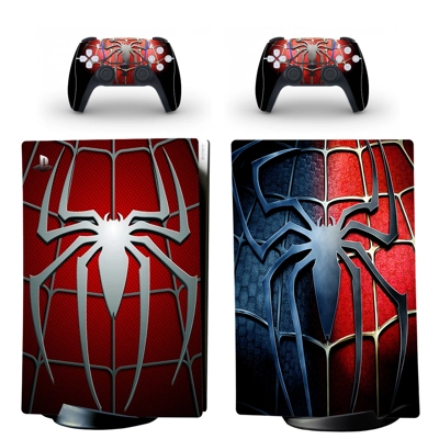 Spiderman decal skin for PS5 Digital Console and two Contr.. Spiderman decal skin for PS5 Digital Console and two Contr..