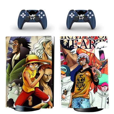 One Piece decal skin for PS5 Digital Console and two Contr.. One Piece decal skin for PS5 Digital Console and two Contr..