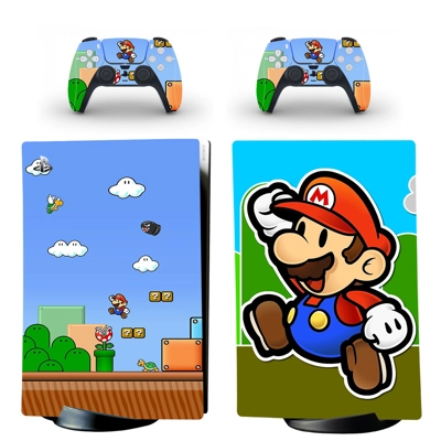 Super Mario decal skin for PS5 Digital Console and two Con.. Super Mario decal skin for PS5 Digital Console and two Con..