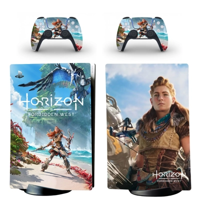 Horizon Forbidden West decal skin for PS5 Digital Console and two Controllers