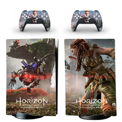Horizon Forbidden West decal skin for PS5 Digital Console and two Controllers