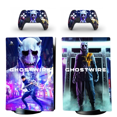 Ghostwire Tokyo decal skin for PS5 Digital Console and two.. Ghostwire Tokyo decal skin for PS5 Digital Console and two..