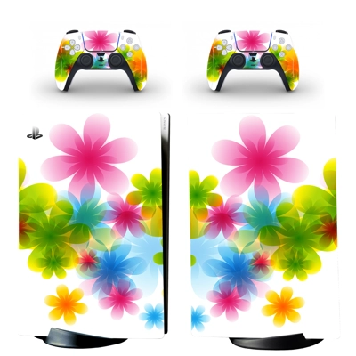 Flower Texture decal skin for PS5 Digital Console and two .. Flower Texture decal skin for PS5 Digital Console and two ..