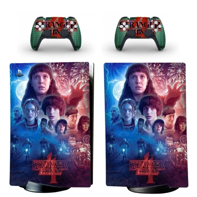 Stranger Things decal skin for PS5 Digital Console and two.. Stranger Things decal skin for PS5 Digital Console and two..